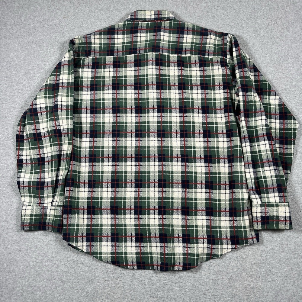Vintage Dickies Shirt Mens XL Green Plaid Printed Flannel 100% Cotton 80s NWOT - Picture 7 of 8